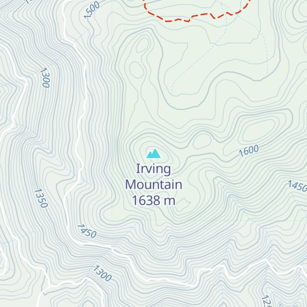 Map of Irving Mountain
