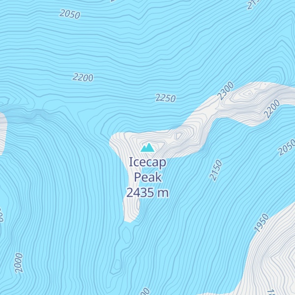 Map of Icecap Peak