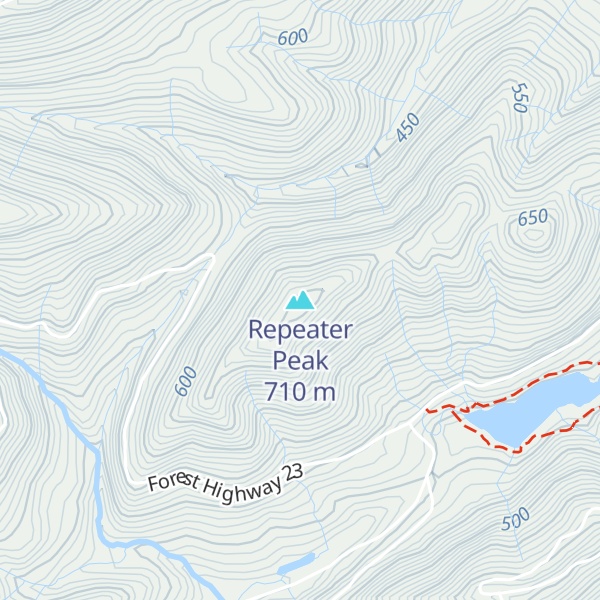 Map of Repeater Peak