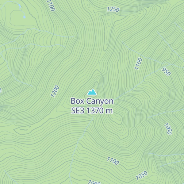 Map of Box Canyon SE3