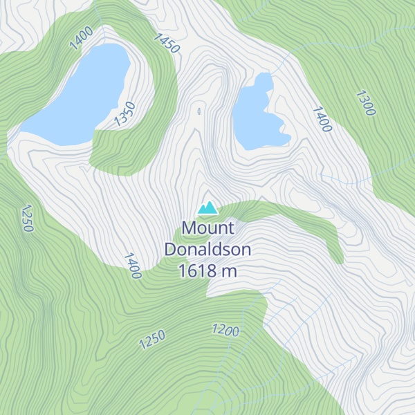 Map of Mount Donaldson