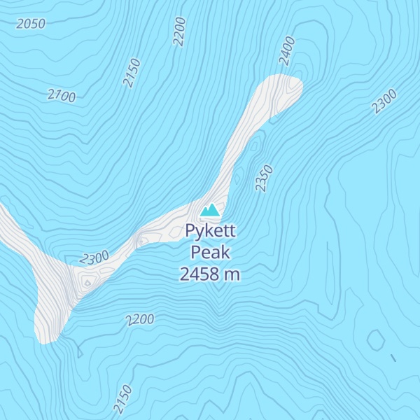 Map of Pykett Peak