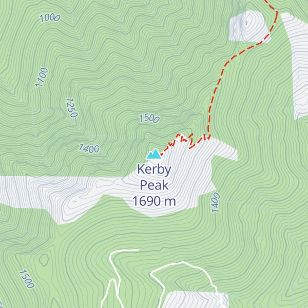 Map of Kerby Peak