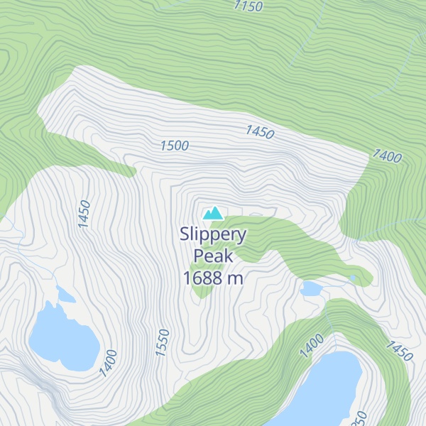 Map of Slippery Peak