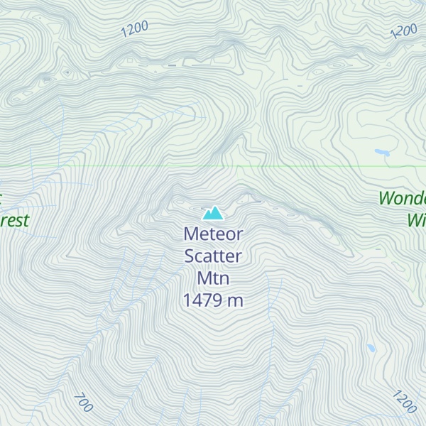 Map of Meteor Scatter Mtn