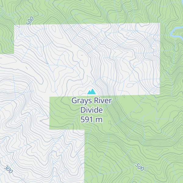 Map of Grays River Divide