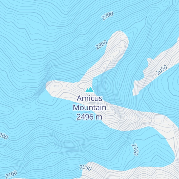 Map of Amicus Mountain