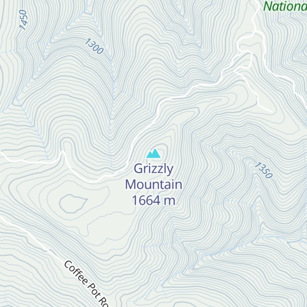Map of Grizzly Mountain