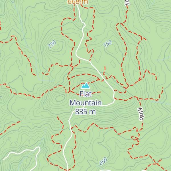 Map of Flat Mountain