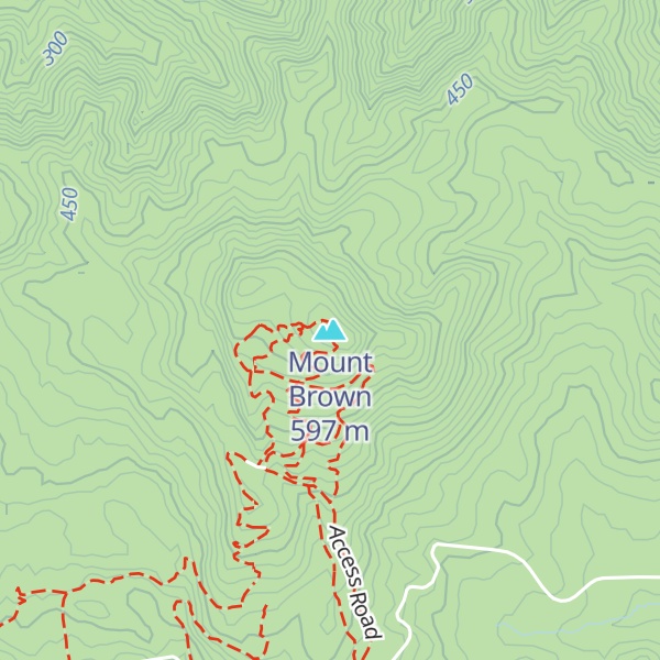 Map of Mount Brown