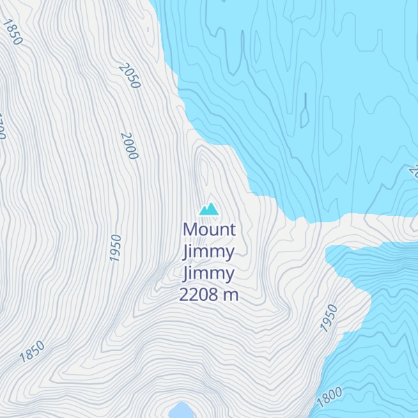 Map of Mount Jimmy Jimmy