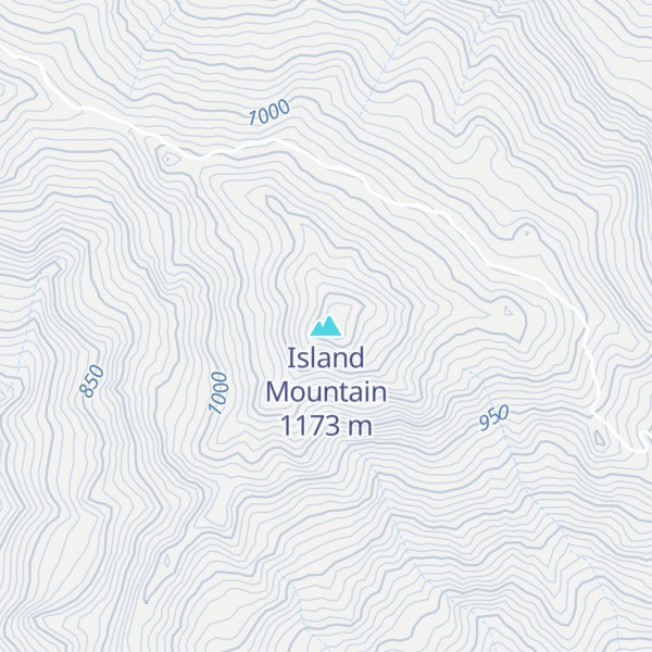 Map of Island Mountain