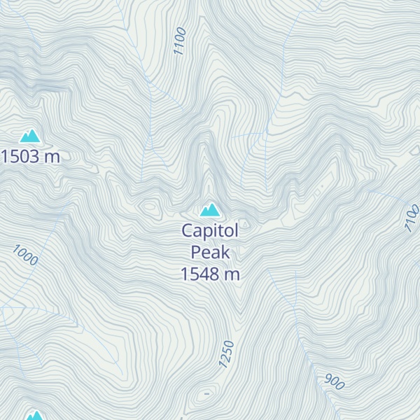 Map of Capitol Peak