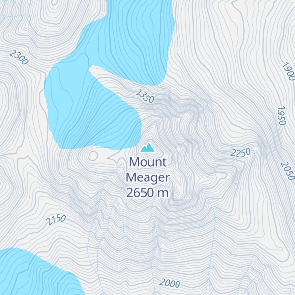Map of Mount Meager