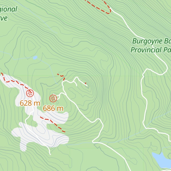 Map of Bruce Peak