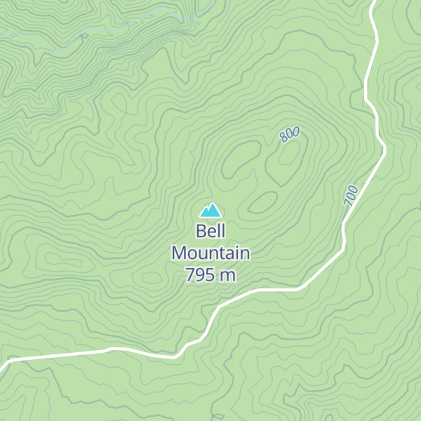 Map of Bell Mountain