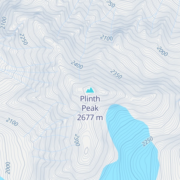 Map of Plinth Peak