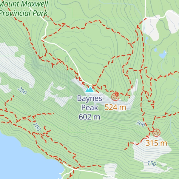 Map of Baynes Peak