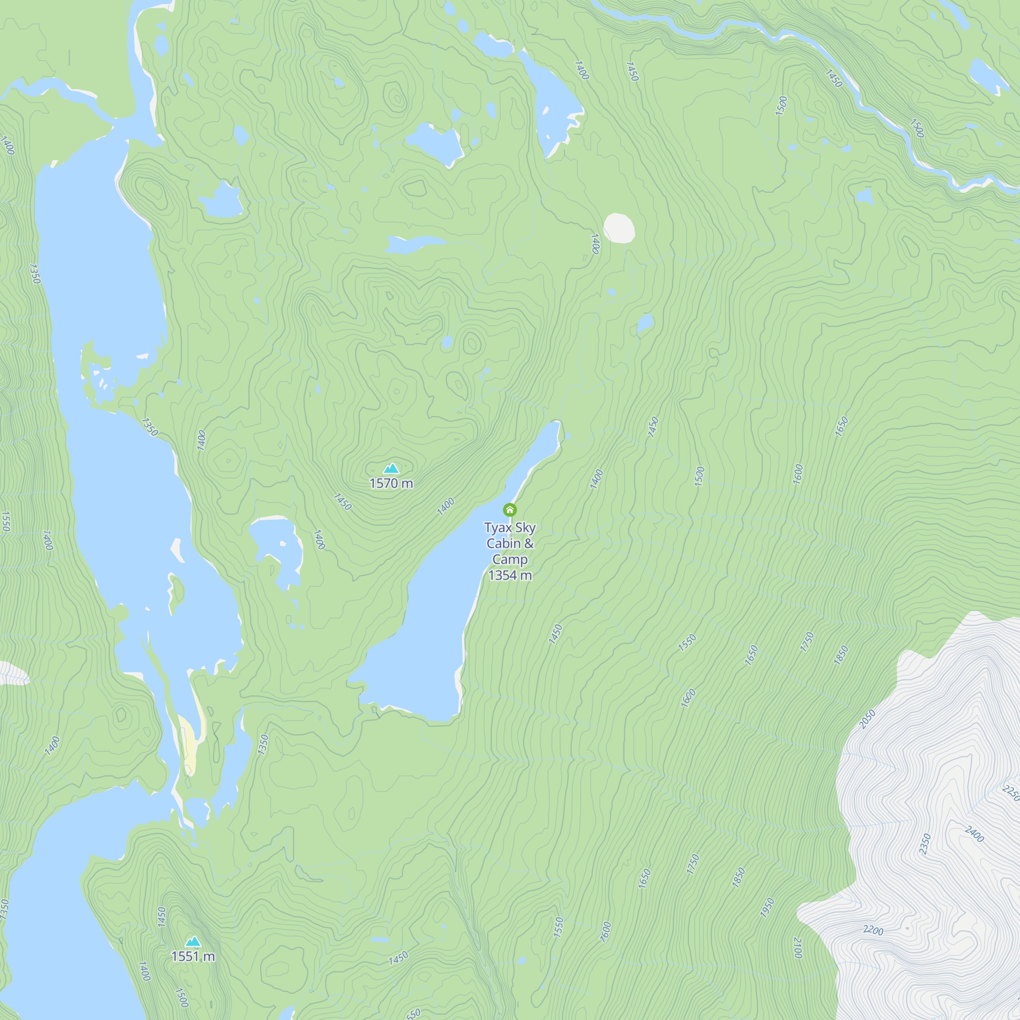 Tyax Sky Cabin & Camp map