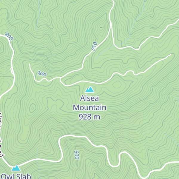 Map of Alsea Mountain