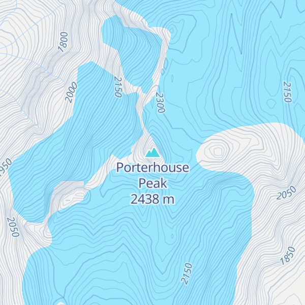 Map of Porterhouse Peak