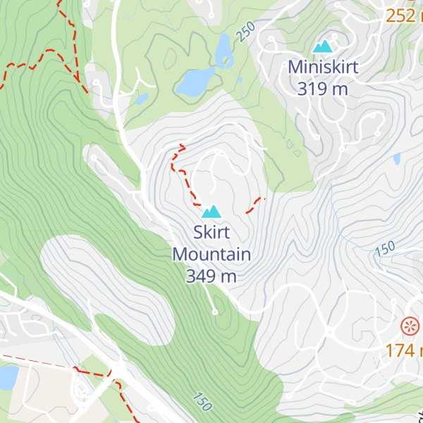 Map of Skirt Mountain