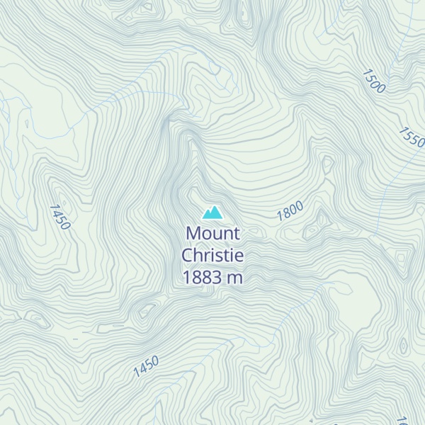 Map of Mount Christie