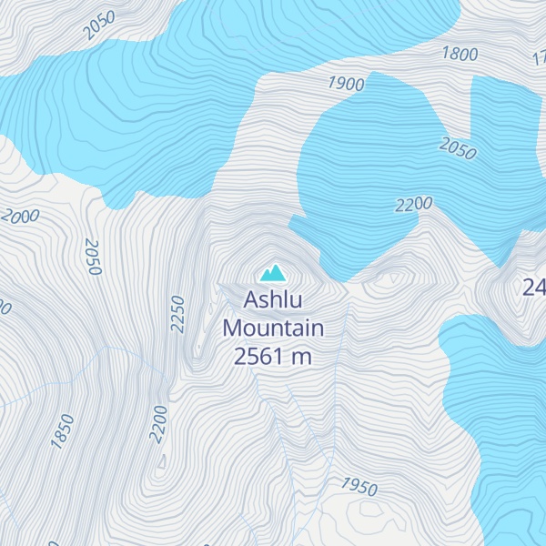 Map of Ashlu Mountain