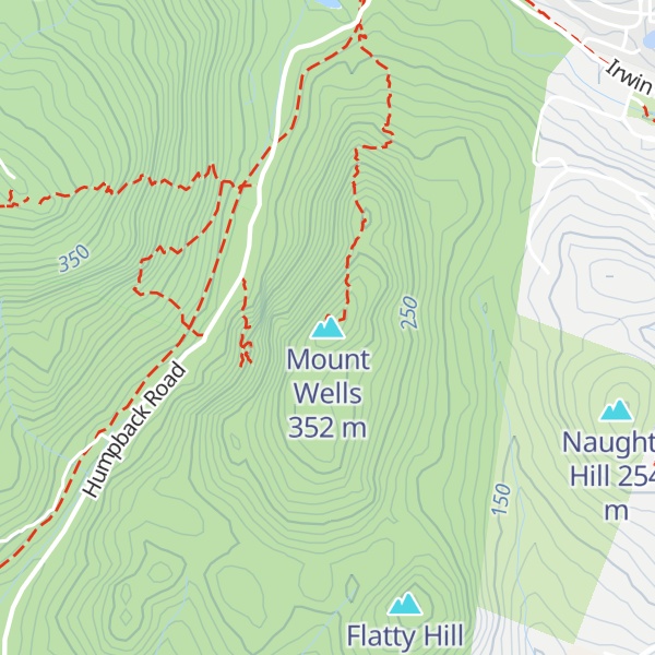 Map of Mount Wells