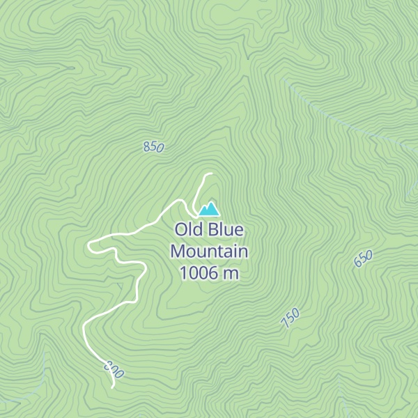 Map of Old Blue Mountain