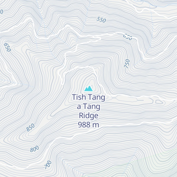 Map of Tish Tang a Tang Ridge