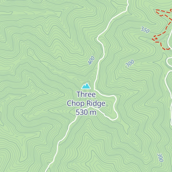 Map of Three Chop Ridge