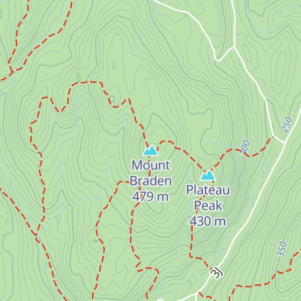 Map of Mount Braden