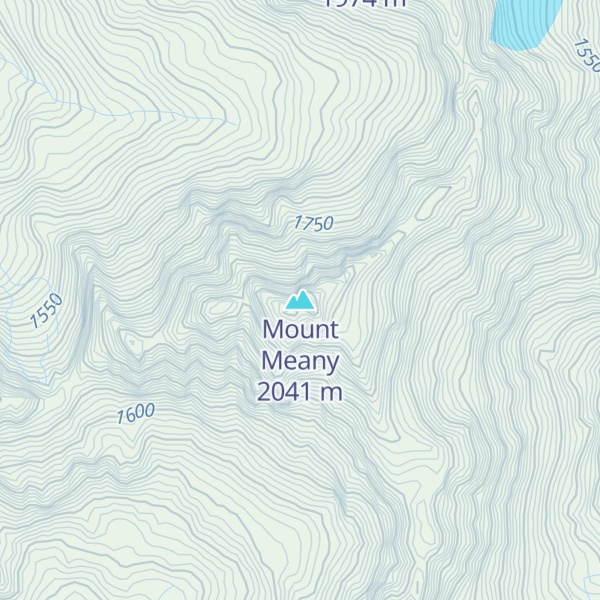 Map of Mount Meany