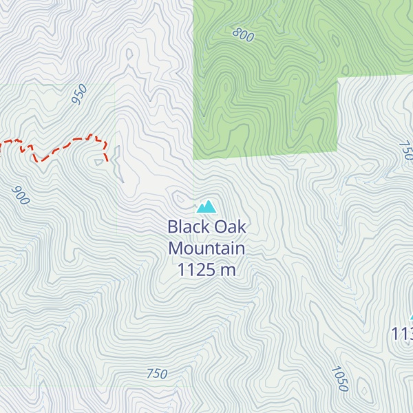 Map of Black Oak Mountain