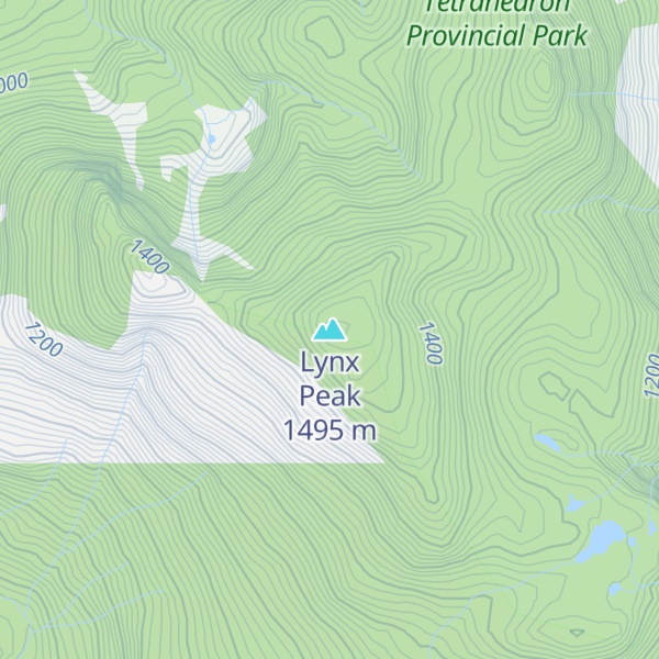 Map of Lynx Peak
