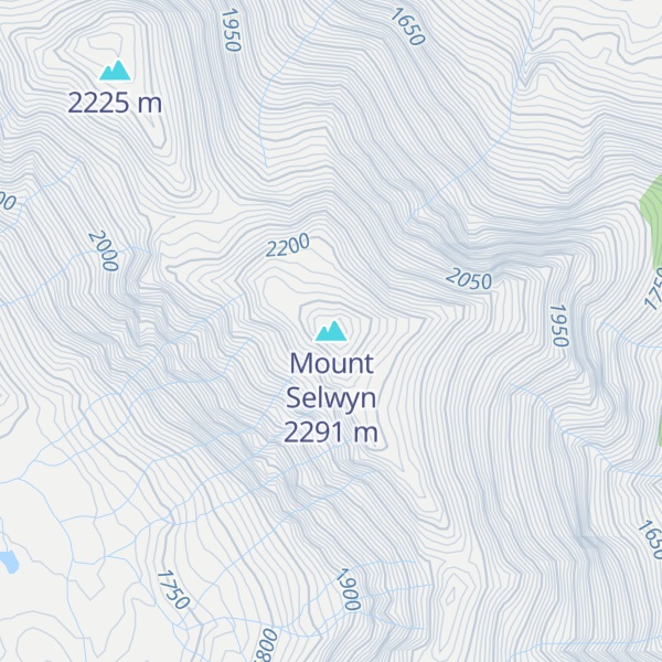 Map of Mount Selwyn
