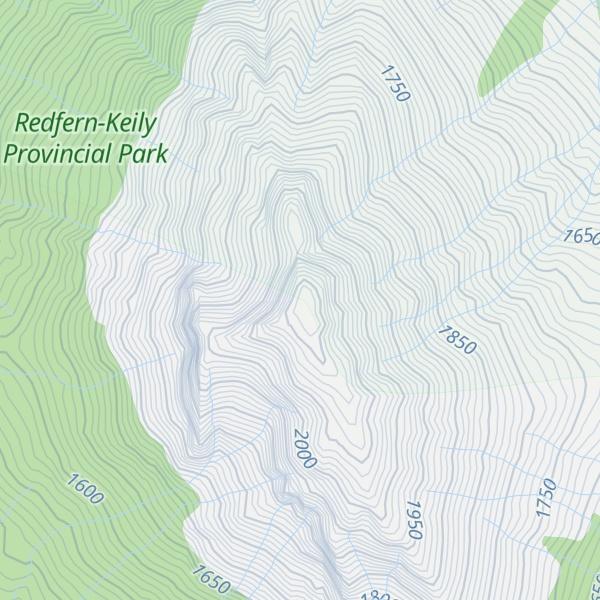 Map of Mount Trimble (Southeast Summit)