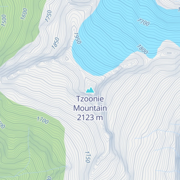 Map of Tzoonie Mountain