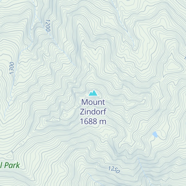 Map of Mount Zindorf