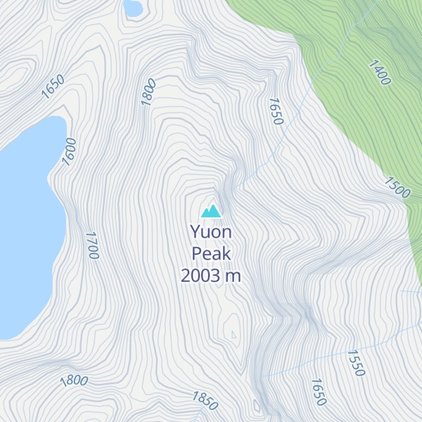 Map of Yuon Peak