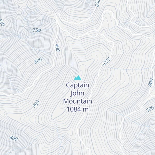 Map of Captain John Mountain