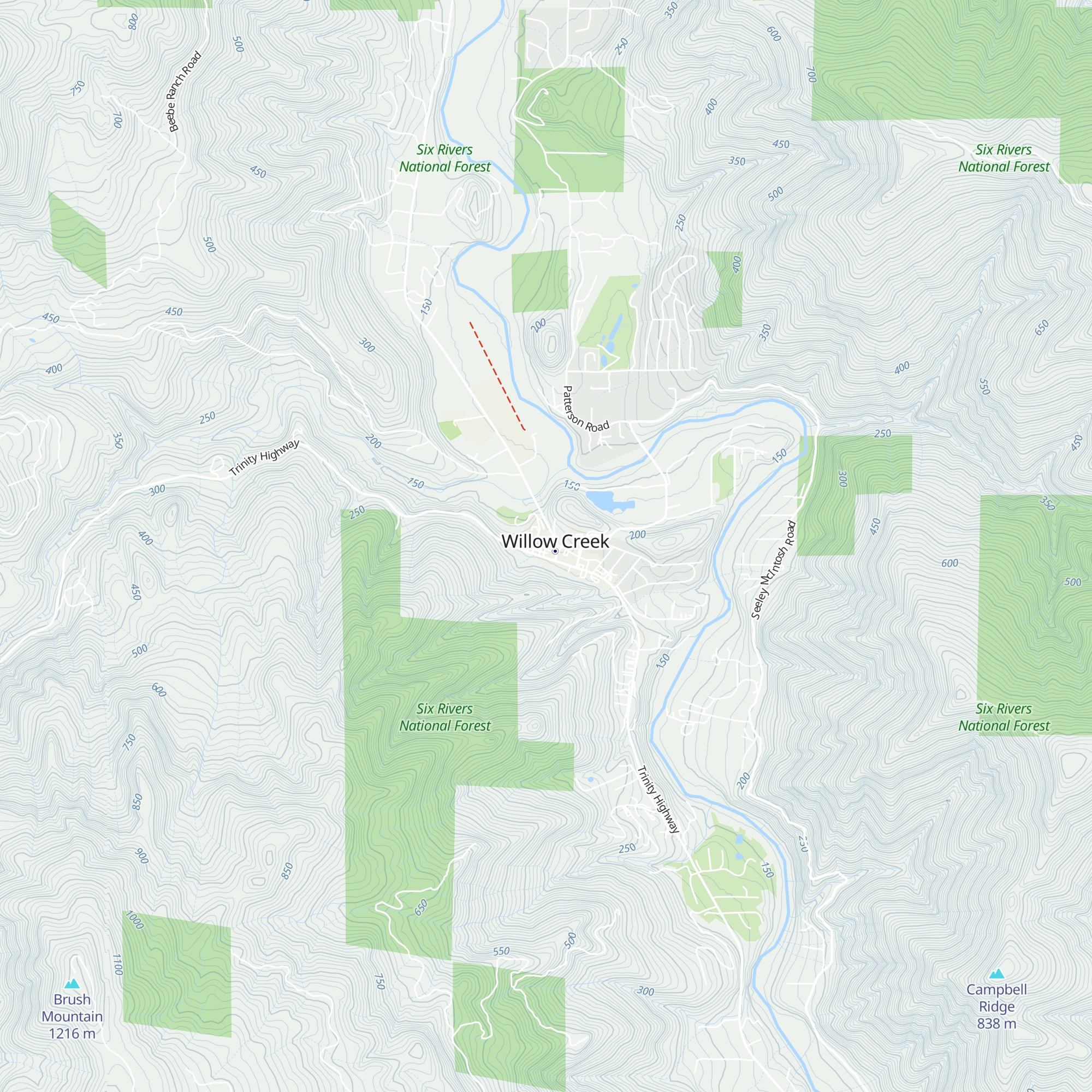 Willow Creek Visitors Center map