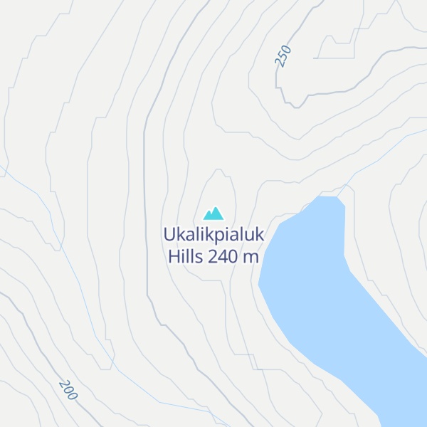 Map of Ukalikpialuk Hills
