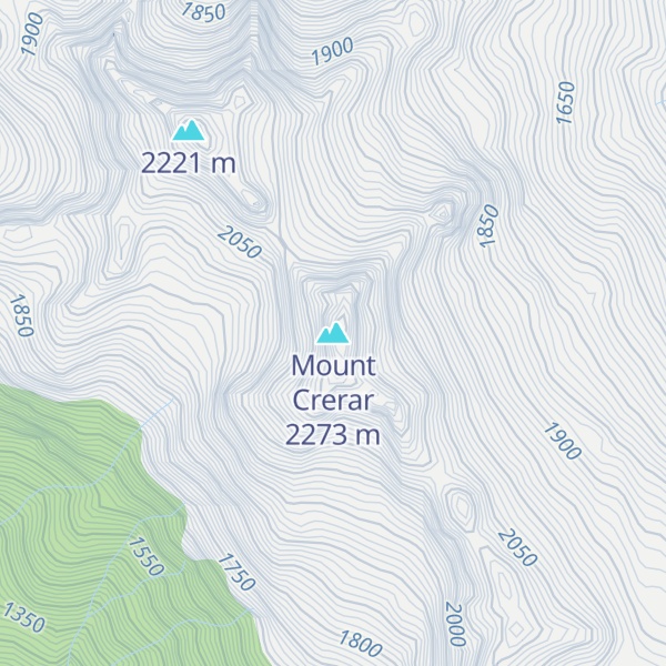 Map of Mount Crerar