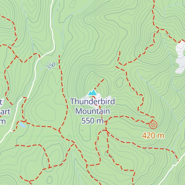 Map of Thunderbird Mountain