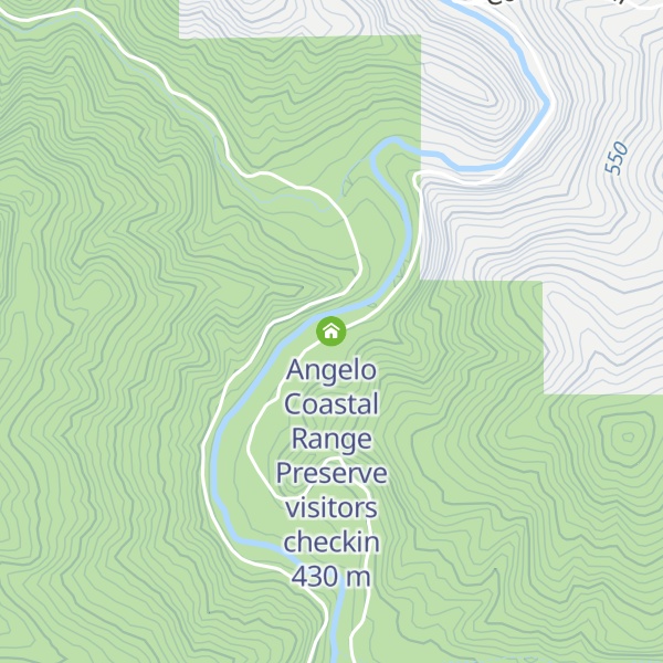 Map of Angelo Coastal Range Preserve visitors checkin