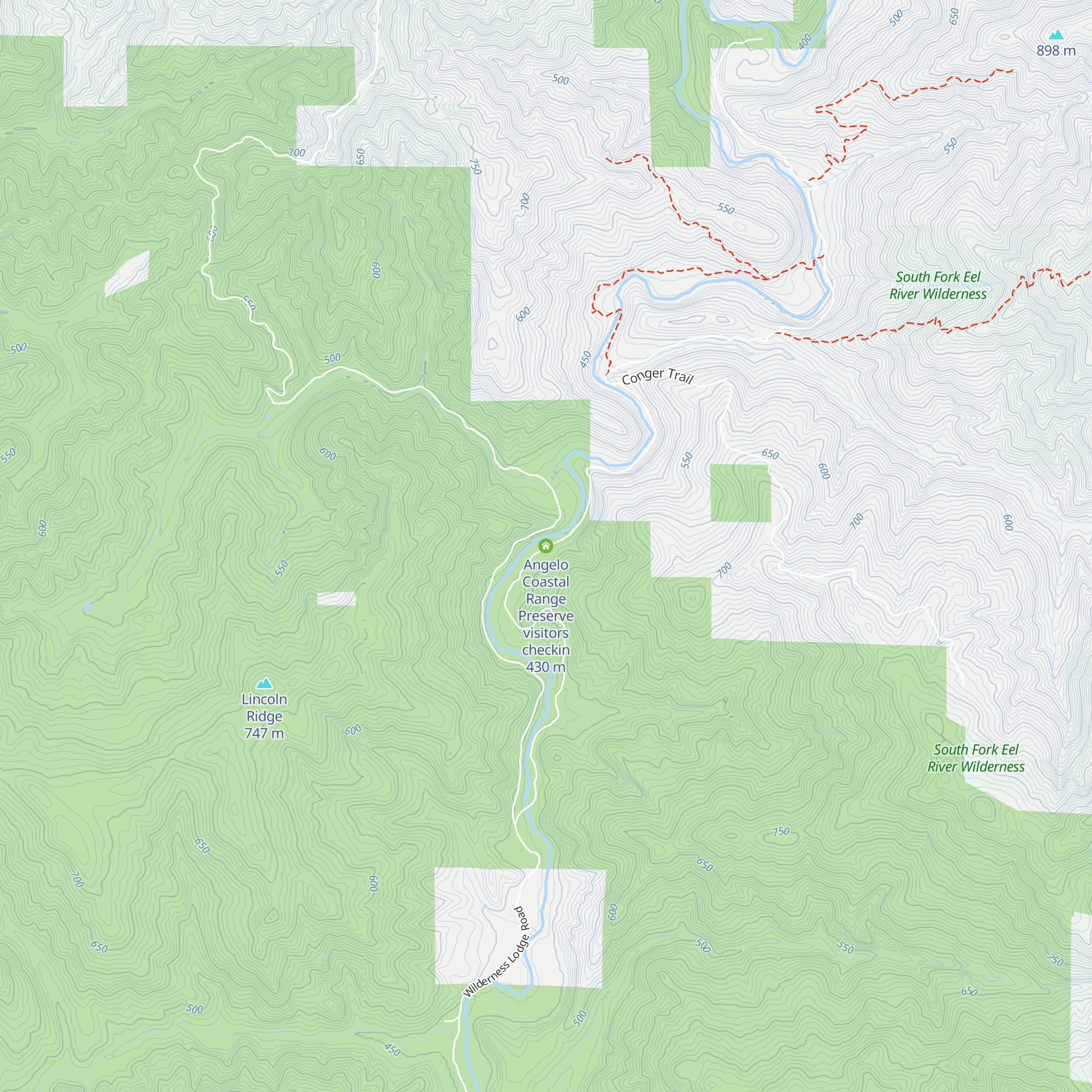 Angelo Coastal Range Preserve visitors checkin map