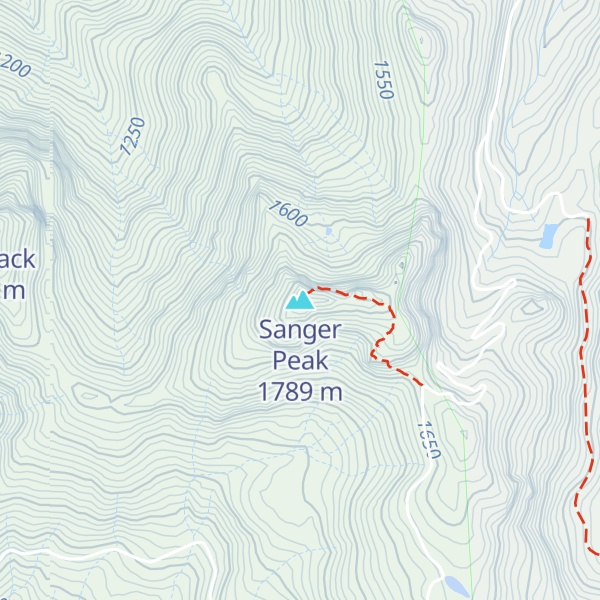 Map of Sanger Peak