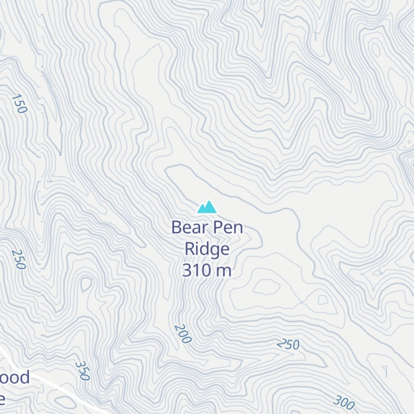 Map of Bear Pen Ridge